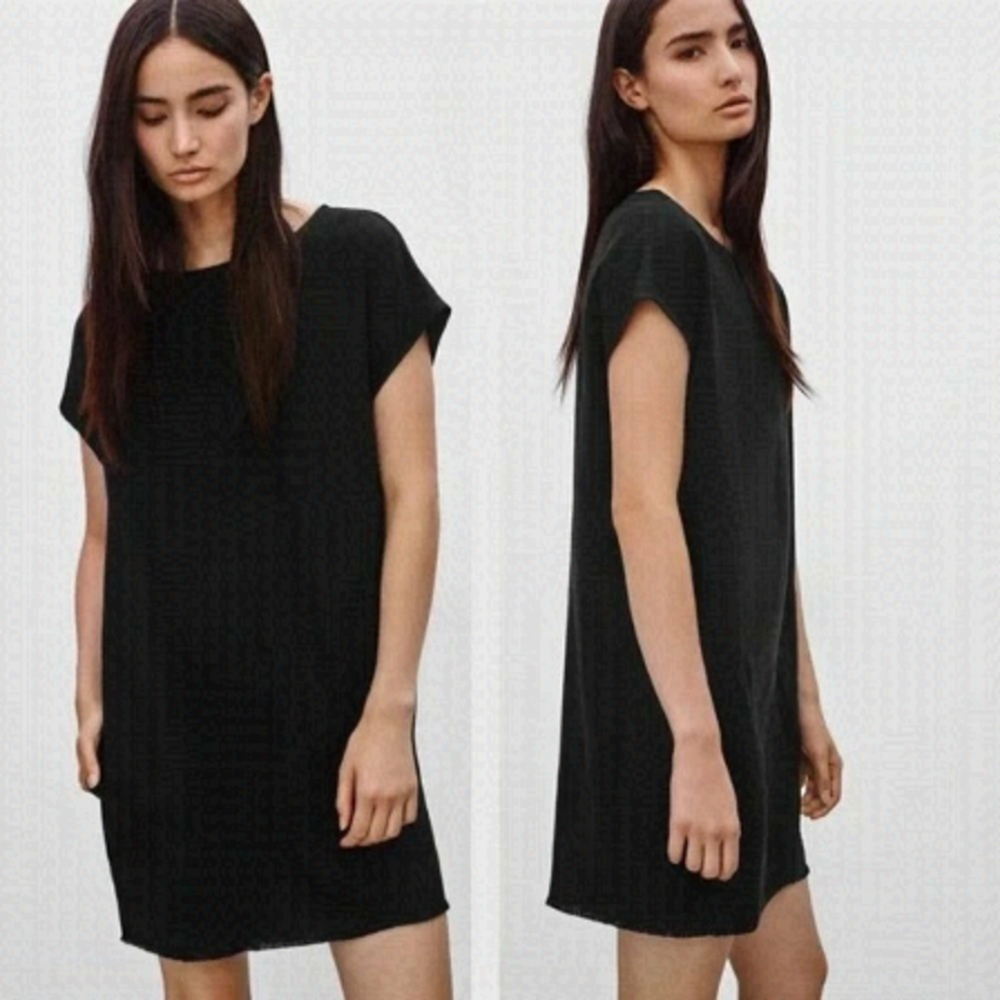 WILFRED Free Nori Dress 100% Lyocell Black Mini Dress Size XS